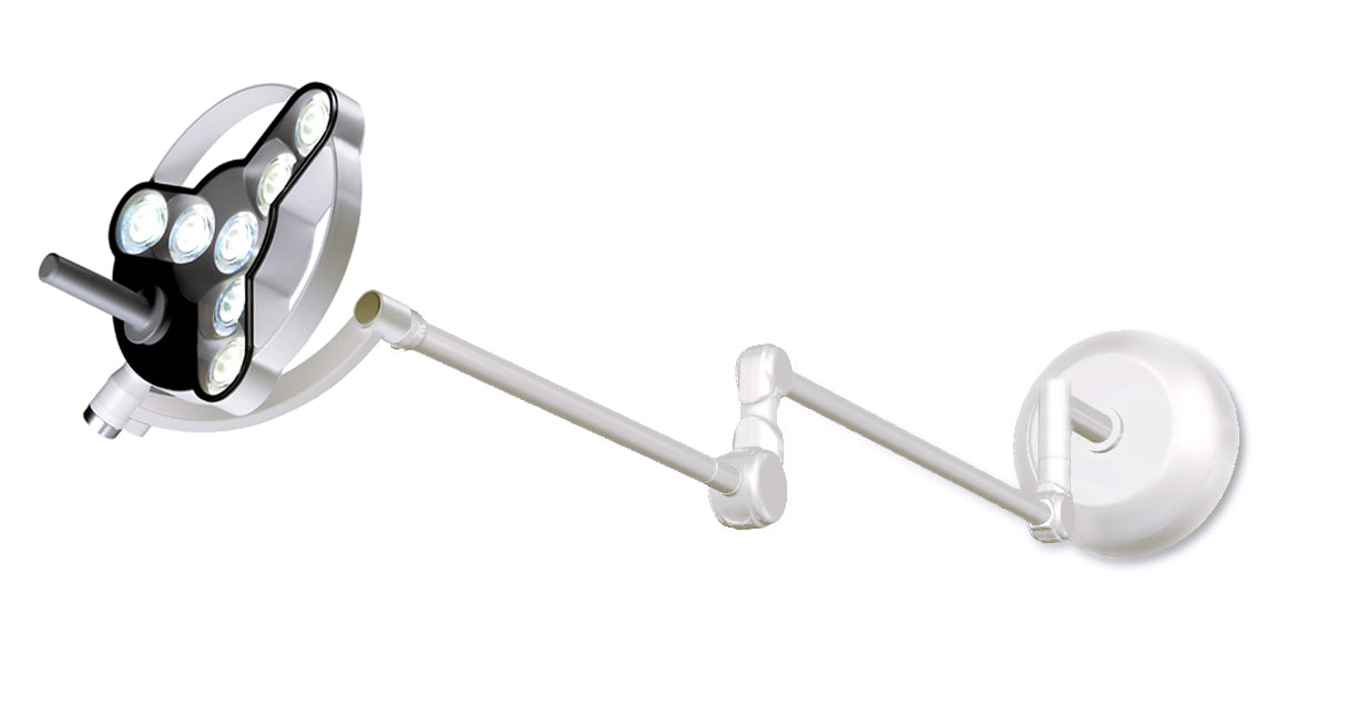 Waldmann D16139000, TRIANGO 80-1 W LED Medical Procedure Light, 80,000 lux, Wall Mount, Dimming