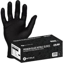 Load image into Gallery viewer, (ND6020) Disposable Gloves, 6-Mil Black Disposable Nitrile Exam Gloves, Powder-Free, Food Safe, 2X-Large, 1 Box (100 gloves)
