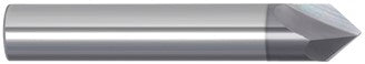 209-082750B: 3/4in. Dia., 3in. Overall Length, 2-Flute, Carbide Chamfer Mill- SE, 82 deg, AlTiN, USA