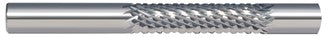 310-006997: 1/8 in. Dia., 1 in. LOC, 3 in. OAL, Carbide Die Trimmer Mills; 1/2 Pilot Length, Double Cut, BRIGHT, USA
